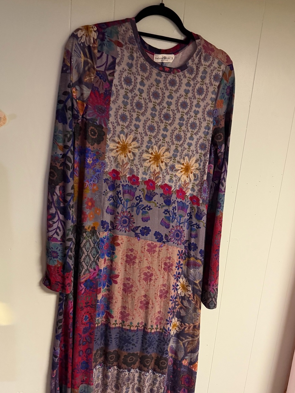 Natural life Stevie buttersoft boho Patchwork Maxi Dress in Multi Floral Print - Picture 2 of 4